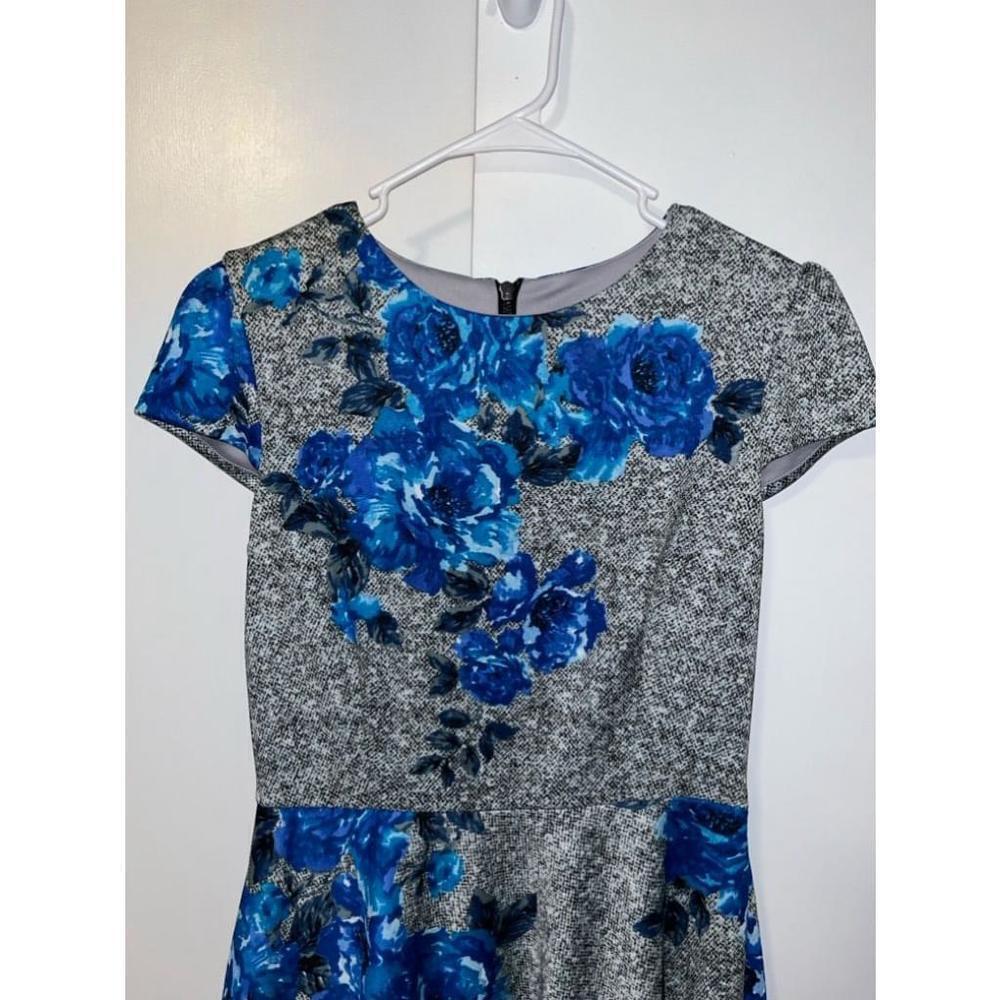 Betsey Johnson Retro Blue Floral Fit & Flare Dress Women’s Size 10 - Picture 3 of 9